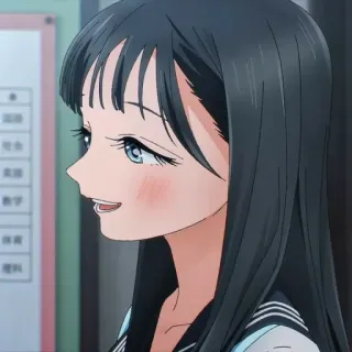 🍥 d21b635c Anime, Uczennica, Portret, Japoński, Uczeń telegram sticker