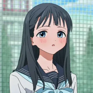 🍥 d4608fa7 Anime, Dziewczyna, Mundur szkolny, Japoński, Kreskówka telegram sticker