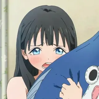 🍥 dfcca6ba anime, dziewczyna, ryba telegram sticker