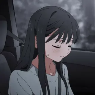 🍥 f05ebc63 Anime, Dziewczyna, Smutna, Postać telegram sticker