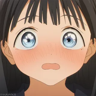 🍥 fa6ff557 anime, dziewczyna, zszokowana, zaskoczona telegram sticker