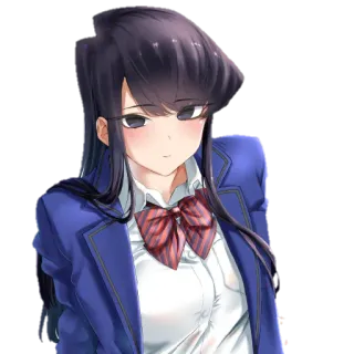 🥰 02cbc0bf Komi Shouko Komi Can't Communicate アニメ, 漫画, 古見さんは、コミュ症です。, 古見硝子, 可愛い, 女の子 telegram sticker