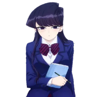 🥰 0e363240 Komi Shouko Komi Can't Communicate アニメ, マンガ, 古見さんは、コミュ症です。, 制服, かわいい, 学生 telegram sticker