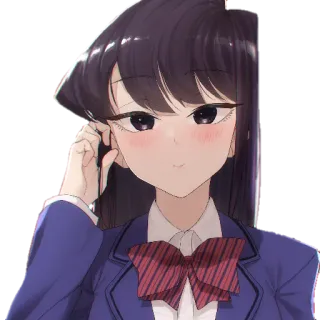 🥰 3bc08a76 Komi Shouko Komi Can't Communicate アニメ, 女の子, 制服, 可愛い, 古見さんは、コミュ症です。, 古見硝子 telegram sticker