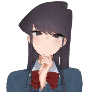 🥰 3f7f01e8 Komi Shouko Komi Can't Communicate アニメ, 漫画, 古見さんは、コミュ症です。, 古見硝子, 制服, 嫁 telegram sticker