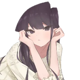 🥰 40c03b99 Komi Shouko Komi Can't Communicate 古見さんは、コミュ症です。, アニメ, 漫画, 古見硝子, かわいい, カワイイ telegram sticker