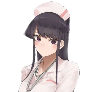 🥰 4629efc6 Komi Shouko Komi Can't Communicate アニメ, 看護師, 古見さんは、コミュ症です。, 古見硝子, 漫画, 可愛い telegram sticker