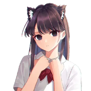 🥰 508fa32e Komi Shouko Komi Can't Communicate アニメ, マンガ, かわいい, 女の子, 可愛い, 古見さんは、コミュ症です。, 猫耳, 古見硝子 telegram sticker