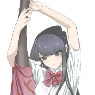 🥰 512dd699 Komi Shouko Komi Can't Communicate アニメ, マンガ, 古見さんは、コミュ症です。, 古見硝子, 可愛い, 女の子, 制服 telegram sticker