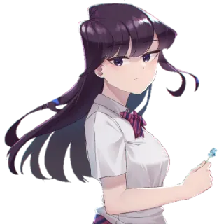 🥰 5e027b1c Komi Shouko Komi Can't Communicate アニメ, 古見さん, 古見さんは、コミュ症です。, マンガ, 女子高生 telegram sticker