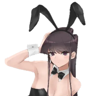 🥰 6ebab874 Komi Shouko Komi Can't Communicate アニメ, バニーガール, 古見さんは、コミュ症です。, ファンアート, 漫画 telegram sticker