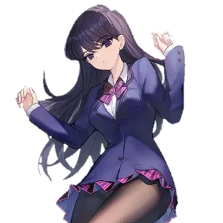 🥰 7bccb1db Komi Shouko Komi Can't Communicate アニメ, 女の子, 制服, 古見さんは、コミュ症です。, 可愛い, 漫画, 古見硝子 telegram sticker