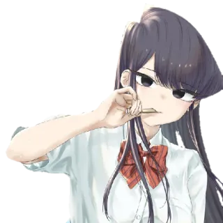 🥰 82007883 Komi Shouko Komi Can't Communicate アニメ, 制服, 漫画, 可愛い, 古見さんは、コミュ症です。, 古見硝子 telegram sticker