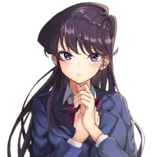 🥰 8c3a9b9d Komi Shouko Komi Can't Communicate アニメ, マンガ, 女子高生, 古見さんは、コミュ症です。, 古見硝子 telegram sticker