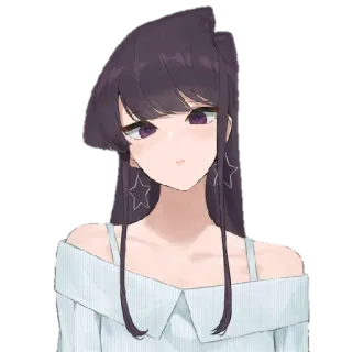 🥰 cc493655 Komi Shouko Komi Can't Communicate アニメ, 可愛い, 古見さんは、コミュ症です。, 古見硝子, かわいい, マンガ, 女の子 telegram sticker