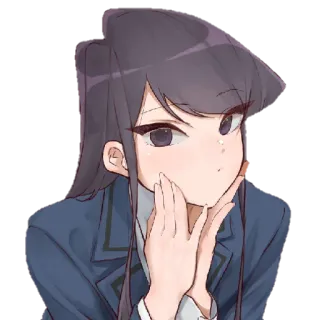 🥰 f7379a6d Komi Shouko Komi Can't Communicate 古見さん, 古見さんは、コミュ症です。, アニメ, 女の子, 可愛い, 制服, 硝子 telegram sticker