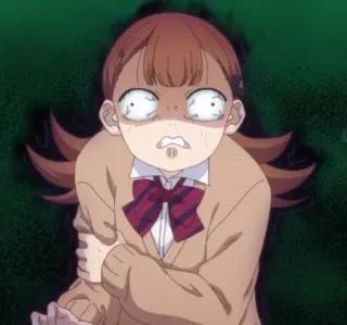 🍀 05e65747 anime, assustada, menina, desenho animado, chocada telegram sticker