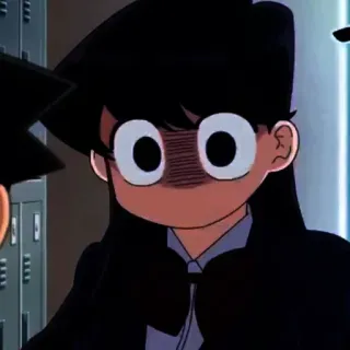 🍀 745a772c Komi Shouko Komi Can't Communicate Anime, Komi Can't Communicate, Komi Shouko, chocado, olhos arregalados, engraçado, fofo telegram sticker