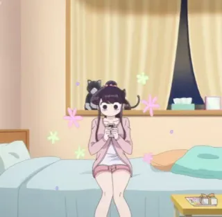 🍀 8e4d622d Komi Komi Can't Communicate Anime, Komi, Mangá, Fofo, Garota, Quarto telegram sticker