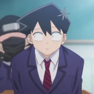 🍀 cda4d23b Hitohito Tadano Komi Can't Communicate Anime, Personagem, Hitohito Tadano, Komi Não Consegue Se Comunicar, Uniforme escolar, Desenho animado telegram sticker