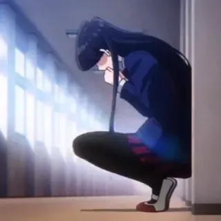 🍀 f008fad0 Komi Shouko Komi Can't Communicate Anime, Komi não consegue se comunicar, Komi Shouko, tímida, fofa, Garota anime telegram sticker