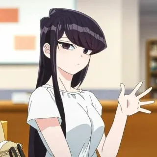 💈 0c53e54a Komi Shouko Komi Can't Communicate Anime, Komi can't communicate, Komi Shouko, Dibujo animado, Chica, Waifu telegram sticker