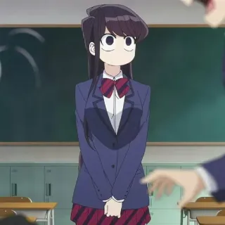 💈 37cefe70 Komi Shouko Komi Can't Communicate Komi no puede comunicarse, Anime, Manga, Linda, Chica, Uniforme escolar telegram sticker