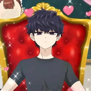 💈 47a17cf1 Hitohito Tadano Komi Can't Communicate Anime, Chico, Corazones, Brillos, Komi Can't Communicate, Hitohito Tadano telegram sticker