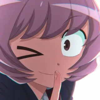 💈 740cfe4b Komi Shouko Komi Can't Communicate Anime, Komi-san no puede comunicarse, Komi Shouko, linda, chica, guiño, shhh, Manga telegram sticker