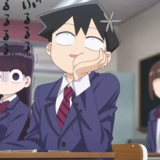 💈 a304903e Shoko Komi Komi Can't Communicate Anime, Manga, Komi Can't Communicate, Shoko Komi, Escuela, Aula telegram sticker