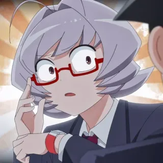 💈 aeabcb0b Najimi Osana Komi Can't Communicate Anime, Manga, Komi Can't Communicate, Najimi Osana, Personaje, Gafas, Formal telegram sticker