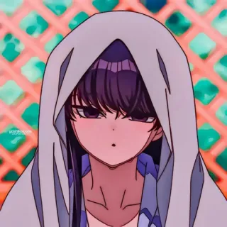 ⛓ 1c688ff3 Komi Shouko Komi Can't Communicate Anime, Komi Can't Communicate, Manga, Komi Shouko, Felpa con cappuccio, Carino, Ragazza telegram sticker