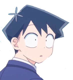 😯 750d4658 Hitohito Tadano Komi Can't Communicate Anime, Komi can't communicate, Hitohito Tadano, Scioccato, Sorpreso telegram sticker
