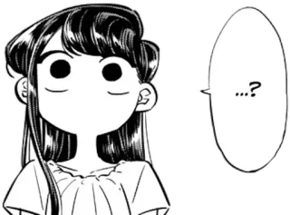 ❓ 06b89fc4 Komi Komi Can't Communicate ... Komi cherche ses mots, Komi, Anime, Manga, Bulle de dialogue, Mignon, Fille telegram sticker
