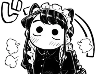 😊 09fae76a Komi Shouko Komi Can't Communicate Anime, Manga, Komi can't communicate, Maid, Kawaii, Komi Shouko telegram sticker