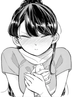 😣 0fb9366d Komi Shouko Komi Can't Communicate animé, manga, Komi Can't Communicate, Komi Shouko, mignon, timide, fille telegram sticker