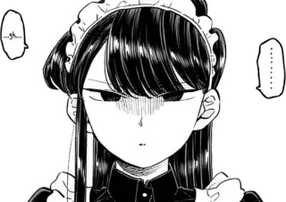 😠 586903b1 Komi Shouko Komi Can't Communicate Anime, Manga, Komi can't communicate, Maid, Komi Shouko, Fille telegram sticker