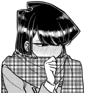 🤔 6774a42a Komi Shouko Komi Can't Communicate Anime, Manga, Komi ne peut pas communiquer, Komi Shouko, Fille, Rougir telegram sticker