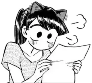 ☺️ 93f7a6c6 Komi Shouko Komi Can't Communicate Anime, Manga, Komi Can't Communicate, Komi Shouko, Oreilles de chat, Gêné(e), Mignon(ne) telegram sticker