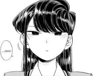 ☺️ d4e15943 Komi Komi Can't Communicate ...OKAY. Komi, Anime, Manga, Komi cherche ses mots, OKAY telegram sticker
