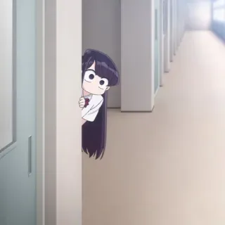 🦋 2c3c0ed1 Komi Shouko Komi Can't Communicate อนิเมะ, มังงะ, Komi Can't Communicate, Komi Shouko, แอบมอง, น่ารัก telegram sticker