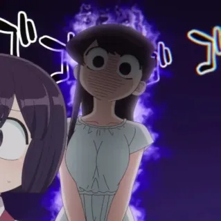 ☁️ 344b0420 Komi Komi Can't Communicate อนิเมะ, โคมิ, มังงะ, ตกใจ, โคมิ ไม่กล้าบอกรัก telegram sticker