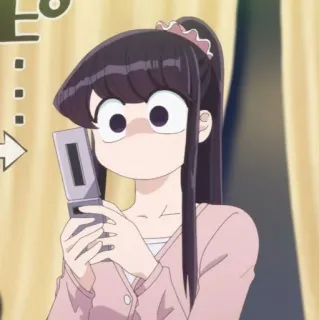 🪁 60fe49d1 Komi Shouko Komi Can't Communicate อนิเมะ, มังงะ, โคมิซังฯ, โคมิ โชโกะ, โทรศัพท์ฝาพับ, ตกใจ, น่ารัก, อนิเมะญี่ปุ่น telegram sticker
