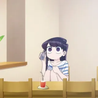 🪁 67024ecf Komi Shouko Komi Can't Communicate อนิเมะ, โคมิซังเป็นโรคสื่อสารไม่เก่งค่ะ, โคมิ โชโกะ, น่ารัก, โทรศัพท์ telegram sticker