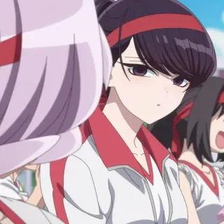 ☁️ 8e29ec95 Komi Komi Can't Communicate อนิเมะ, Komi Can't Communicate, น่ารัก, คาวาอิ, นักเรียนหญิง, ไร้อารมณ์ telegram sticker