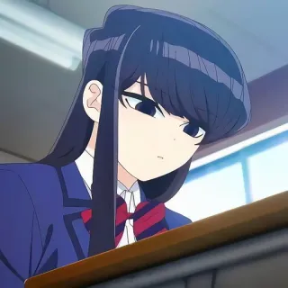 🙂 c2ddc81a Komi Shouko Komi Can't Communicate Аниме, Манга, Komi Can't Communicate, Школьная форма, Коми Сёко, Милый, Аниме девушка telegram sticker