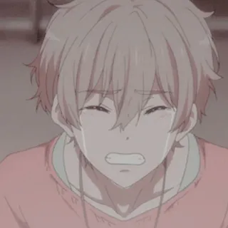 💈 210dfb5f Anime, Piangere, Triste, Emozionale, Manga, Ragazzo whatsapp sticker