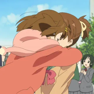 💞 ed73253f Anime, Abrazo, Amistad, Lindo, Dibujos animados telegram sticker