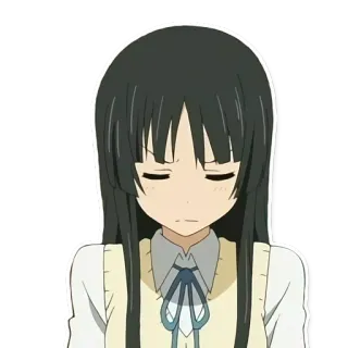 💢 6b1107bc anime, girl, sad, manga, cartoon, character telegram sticker