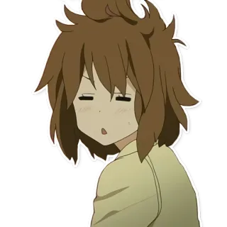 😑 ea41dd45 Yui Hirasawa K-On! anime, k-on, yui hirasawa, sleepy, cute, tired telegram sticker